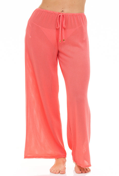 PULL ON PANT WITH MOCK DRAWSTRING - GOFRET - PLUS SIZE